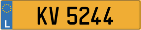 Trailer License Plate